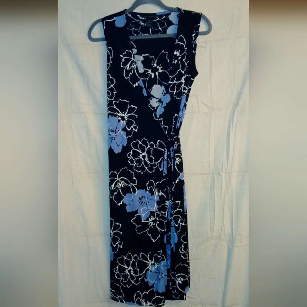 The Limited Black and Blue Floral Dress